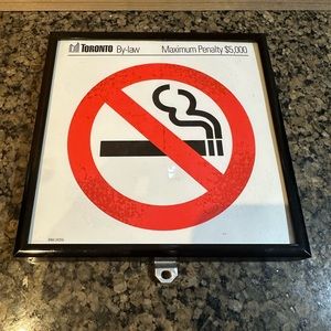 Framed No Smoking Sign